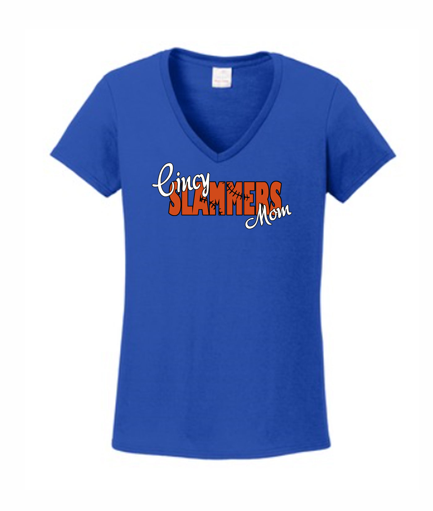 Ladies Royal V-Neck Short Sleeve Laces In Words Mom