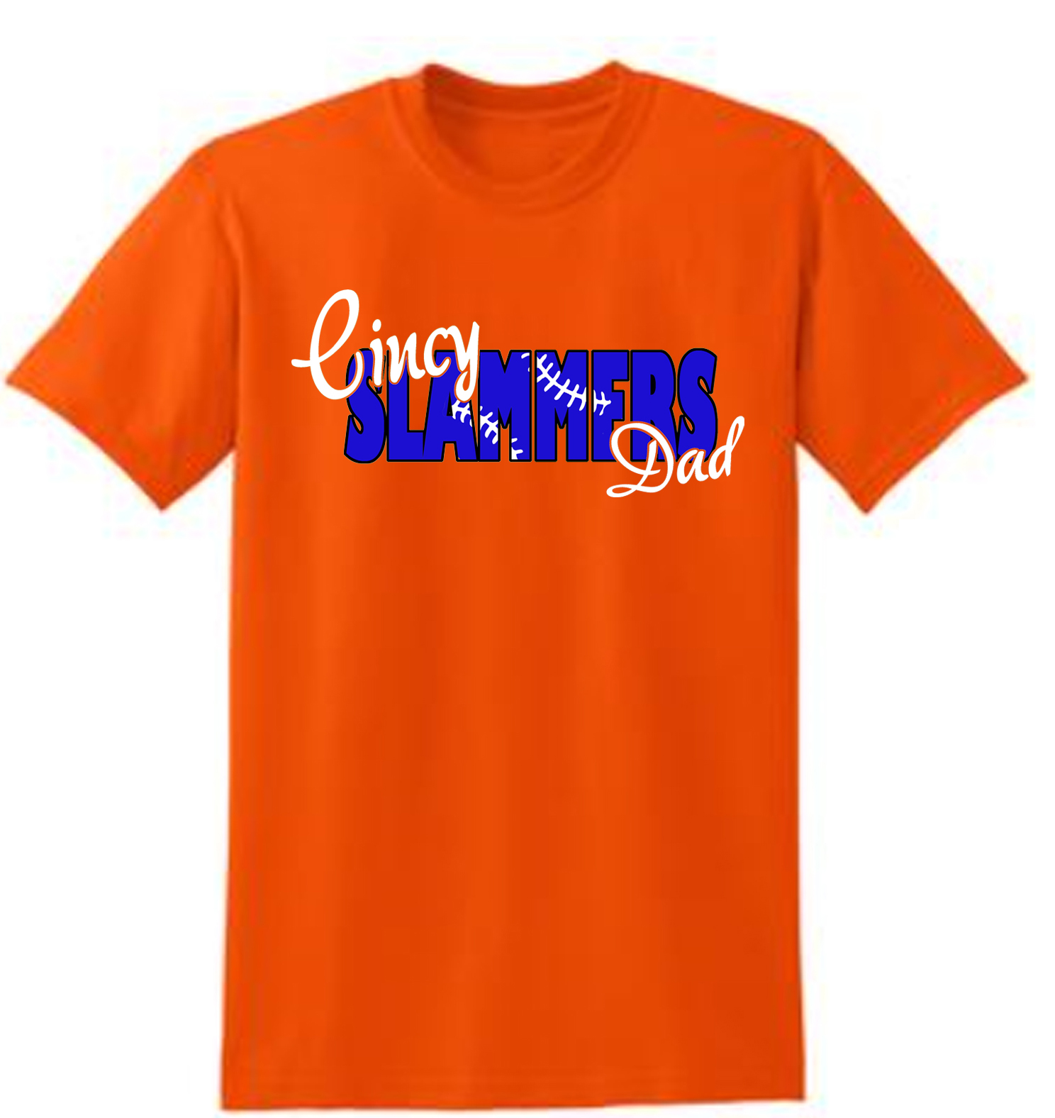 Cincy Slammers Orange Laced Letters T-Shirt for Dad