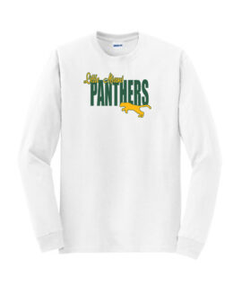 LM Panther Long Sleeve White Tee Green Yellow