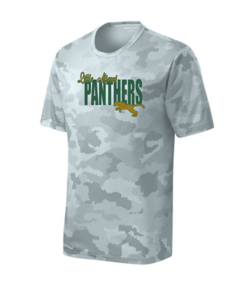 LM Panther ST370 White Camo Tee Green Yellow GLITTER