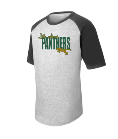 LM Panther T201 Grey Black Tee Green Yellow GLITTER