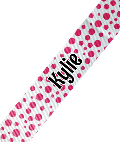 White with Small Multi Size Pink Dots Print