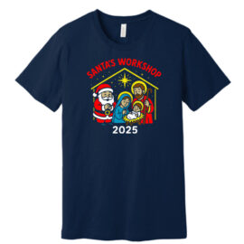 Santa's Workshop 2025 Cotton Short Sleeve Cotton T-Shirt